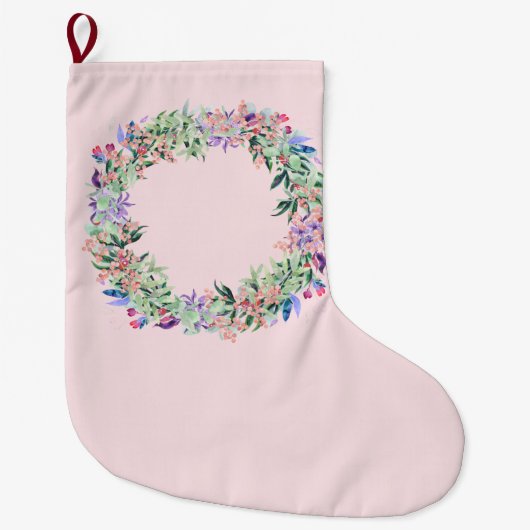 フローラベリーリース ラージクリスマスストッキング (正面)