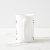 フローラベリ賛美ータイポグラフィデザイン ボーンチャイナマグカップ (裏面)