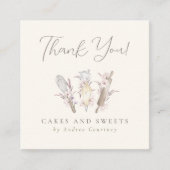 フローラベーカリーパティシエベーキング器ありがとう スクエア名刺 (正面)