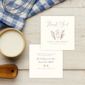 フローラベーカリーパティシエベーキング器ありがとう スクエア名刺