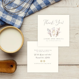 フローラベーカリーパティシエベーキング器ありがとう スクエア名刺