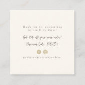 フローラベーカリーパティシシェフミキサーケーキありがとう スクエア名刺 (裏面)