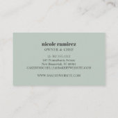 フローラベーカリーパティセリストライプブルゴーニ 名刺 (裏面)