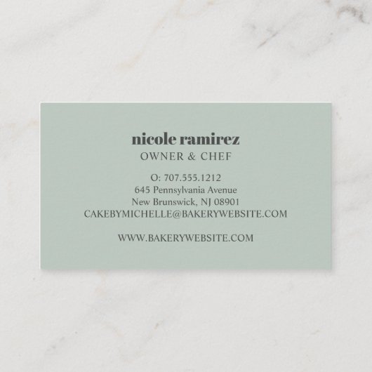 フローラベーカリーパティセリストライプブルゴーニ 名刺 (裏面)