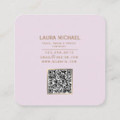 フローラベーカリー名刺 | ピンクミキサーロゴ スクエア名刺 (裏面)