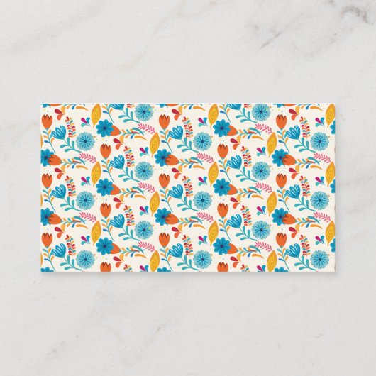 フローラベーカリー調理師シェフ 名刺 (裏面)