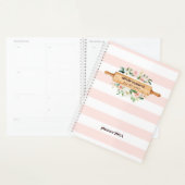 フローラベーカリー転がのピンパティスリーストライプの プランナー手帳 (ディスプレー)