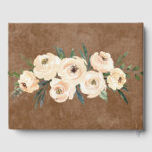 フローラベージュオンブラウン結婚ズゲストブック ゲストブック (裏面)