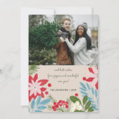 フローラベージュクリスマスホリデーカード シーズンカード (裏面)