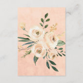 フローラベージュバラ金ゴールドオンピンク結婚ズ エンクロージャーカード (裏面)