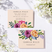 フローラベージュパープルイエローメイクアップアーティスト 名刺