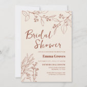 フローラベージュブライダルシャワー招待 招待状 (正面)
