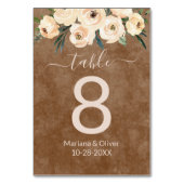 フローラベージュブラウンテーブル番号 テーブルナンバー (裏面)