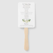 フローラベージュホワイトグリーンエレガントアイボリー式 ハンドファン (裏面)