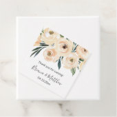 フローラベージュホワイト結婚式の引き出物ラベル フェイバータグ (インサイチュ)