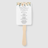 フローラベージュ結婚式 プログラム ハンドファン (正面)