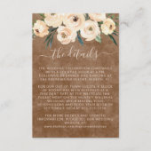 フローラベージュ結婚詳細 エンクロージャーカード (正面)