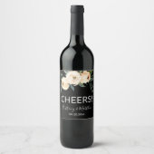 フローラベージュ赤面オンブラック ワインラベル (正面)