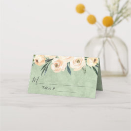 フローラベージュ赤面セージ結婚グリーン座席表 プレイスカード