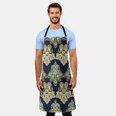 フローラペイズリーのシームレスなパターン。イラストレーションA エプロン (着用した状態)