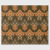 フローラペイズリーのシームレスなパターン。ヴィンテージ図 ラッピングペーパー (フラット)