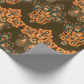 フローラペイズリーのシームレスなパターン。ヴィンテージ図 ラッピングペーパー (角)