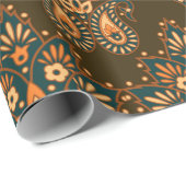 フローラペイズリーのシームレスなパターン。ヴィンテージ図 ラッピングペーパー (ロールコーナー)