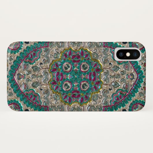 フローラペイズリーエレガントの宝石の外観パターン Case-Mate iPhoneケース (裏面(横))