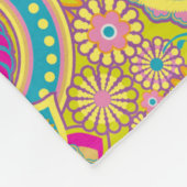 フローラペイズリーシームレスパターンI +アイディア フリースブランケット (角)