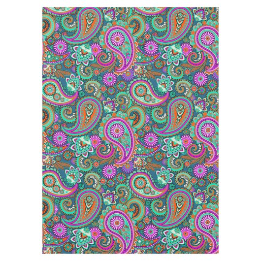 フローラペイズリーシームレスパターンII +アイディア テーブルクロス (正面)