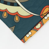 フローラペイズリーバンダナ:伝統的オーナメント フリースブランケット (角)