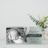 フローラペイズリーフラワーシックベビー誕生発表 案内状 (スタンド正面)