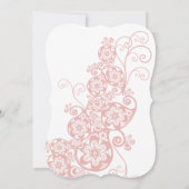 フローラペイズリーボホヴィンテージシックフォ結婚トズ 招待状 (裏面)