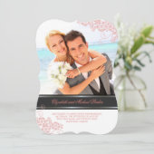 フローラペイズリーボホヴィンテージシックフォ結婚トズ 招待状 (スタンド正面)