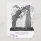 フローラペイズリーボホヴィンテージシックフォ結婚トズ 招待状 (正面)