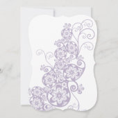 フローラペイズリーボホヴィンテージシックフォ結婚トズ 招待状 (裏面)