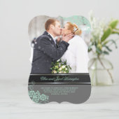 フローラペイズリーボホーヴィンテージシック結婚写真 招待状 (スタンド正面)