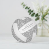 フローラペイズリー羽毛ドードルグレーバレーボール 案内状 (スタンド正面)