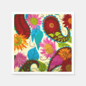 フローラペイズリー スタンダードカクテルナプキン (正面)