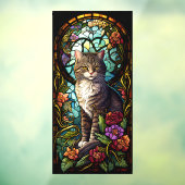 フローラペットキャットフラワーフェイクズステンドガラスホーム ウィンドウサイン (シート3)