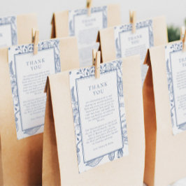 フローラペリウィンクルエレガントな結婚式ありがとう挿入 出欠カード