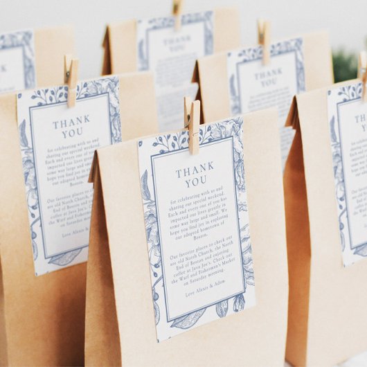 フローラペリウィンクルエレガントな結婚式ありがとう挿入 出欠カード