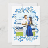 フローラペリウィンクルエレガントな結婚式 招待状 (裏面)