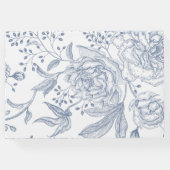 フローラペリウィンクルブルーエレガントな結婚式 ゲストブック (裏面)