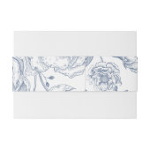 フローラペリウィンクルブルーエレガント庭園の結婚式 招待状ベリーバンド (裏面例)