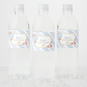 フローラホットエアバルーンベビーシャワーブルー男の赤ちゃん ペットボトルラベル (ボトル)