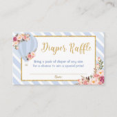 フローラホットエアバルーン男の赤ちゃんおむつラッフル エンクロージャーカード (正面)