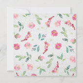 フローラホットピエレガントックウォーターブライダルシャワー 招待状 (裏面)