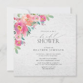 フローラホットピエレガントックウォーターブライダルシャワー 招待状 (正面)