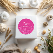 フローラホットピンク30歳の誕生日エレガント ラウンドシール